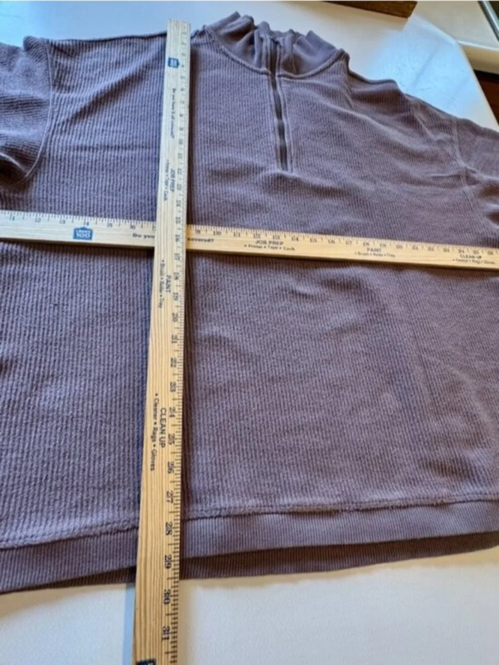 Aerie Good Vibes Corded Oversized Quarter Zip Sweatshirt XL Purple - Picture 5 of 11